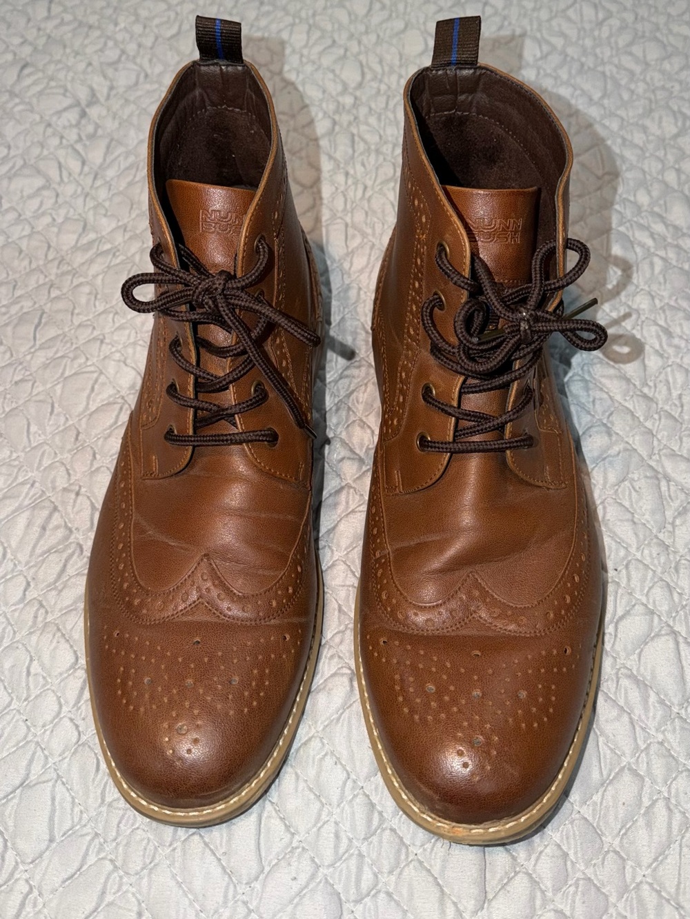 Nunn Bush Men's Tan Brown Leather Wingtip Chukka Boots